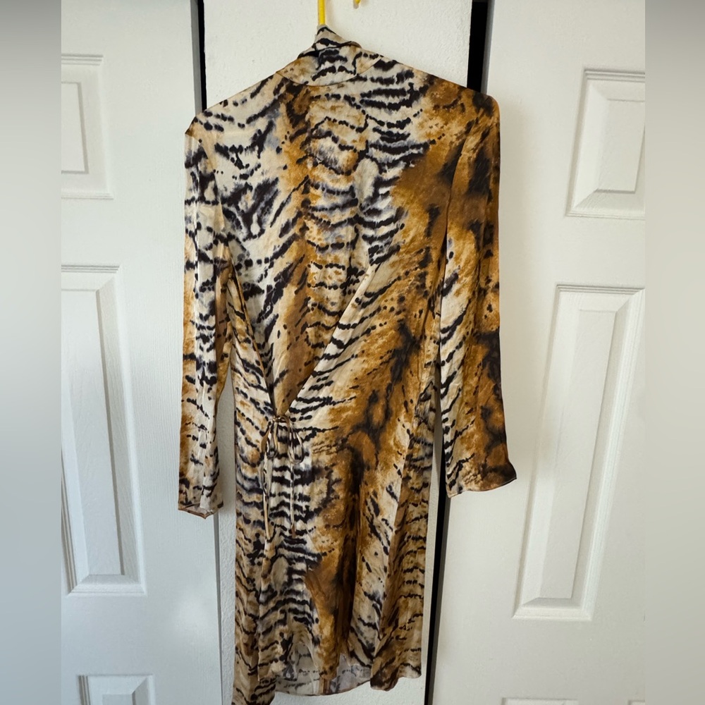 Zara stylish Animal Print Wrap Dress
